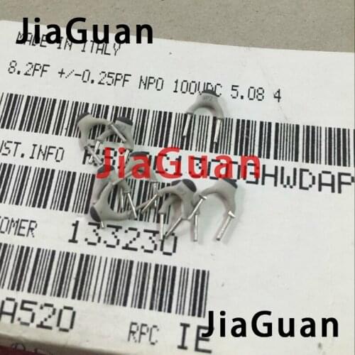 50PCS NEW BC 100V8.2P 8.2PF 8P2 NP0 P5MM silver film ceramic capacitor PH high frequency hot sale