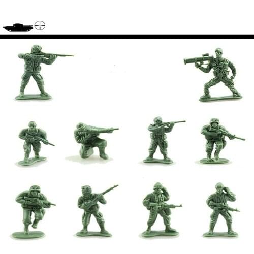 100 pcs/set Medieval Military WW2 War Simulation Warriors Soldier static Military figures Model sand table toys Children Gifts