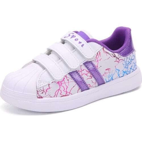 Kids sneakers girls shoes 2020 autumn fashion leather girls flat shoes non-slip girls running shoes student princess shoes
