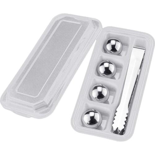 Round Ball Shaped Stainless Steel Whiskey Stones Red Wine Drink Cooler Ice Cubes Kitchen Accessories For Bar