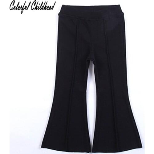 Spring Autumn Baby Girls Leggings Infant Fancy Toddler Elastic Girl Bell Bottoms Flare Pants Wide Leg Winter Kids Leggings 4-14t