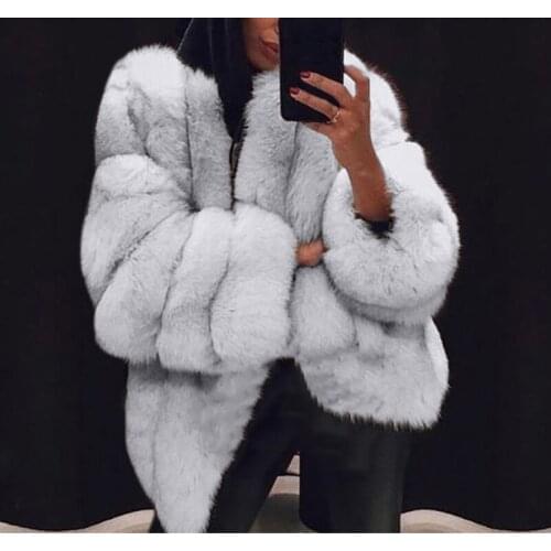 Lisa Colly Gray Fur Coats
