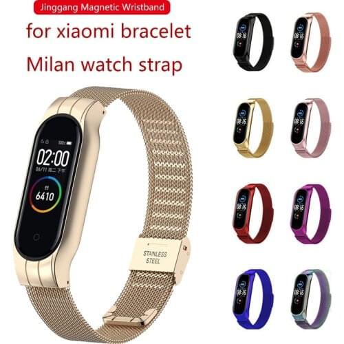 Metal Bracelet Strap For XiaoMi Mi Band 4 5 Strap Smart Watch Band Mi Band 3 Strap Bracelet Pulseira Miband 4 3 5 Strap