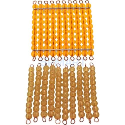Montessori Mathematics Material Beads Bar for Kids Preschool Early Learning Educational Toys Christmas Gifts