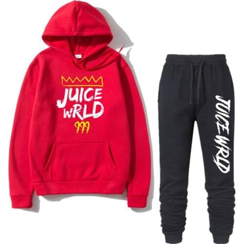 2021 new mens sweater suit sportswear mens Rapper Juice Wrld hooded sweatshirt pants pullover sportswear casual sports suit