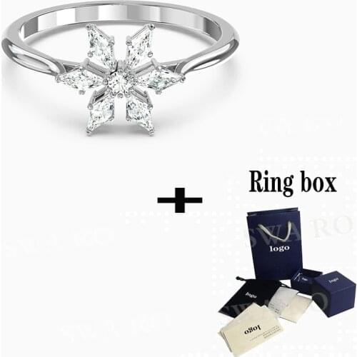 SWA 2020 New Simple And Exquisite Magic Ring, Snowflake Shaped Jewelry Is The Most Romantic Birthday Gift For Wife