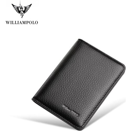 WilliamPolo New 2021 Mens slim Wallet Credit Card Holder Bifold Mini Purse Ultra-thin Multi High capacity Card Case Slots