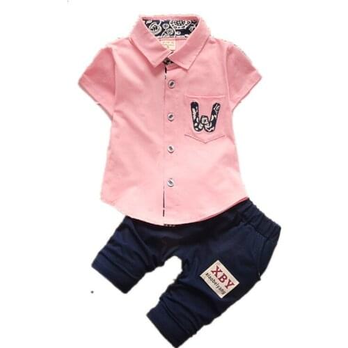 New Baby Boy Printing T Shirt Coat Letter Shorts Summer Children Outing Clothes 2Pcs/sets Infant Kids Fashion Toddler Tracksuits