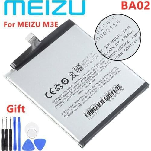 NEW Original MEIZU BA02 Battery For MEIZU M3E/A680 Series Mobile Phone + Gift Tools