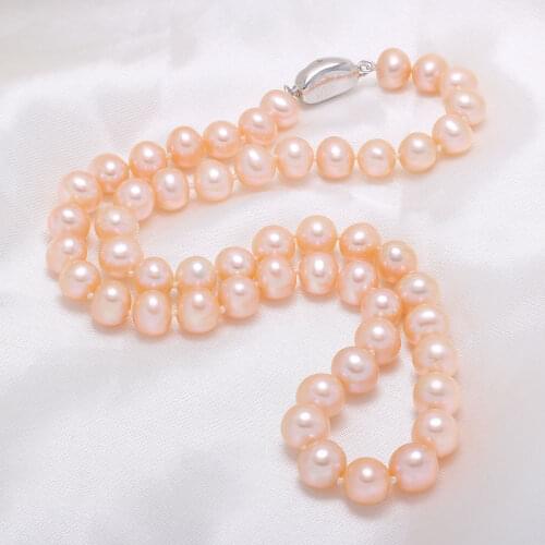 Jewelry Classic Temperament Wedding Necklace 7-8mm Natural Freshwater Pearls Chokers Necklaces for Women Fashion Gift