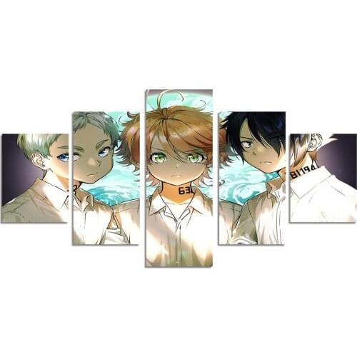 Canvas Painting The Promised Neverland Posters and Prints Wall Art Anime Picture for Living Room Decor No Frame