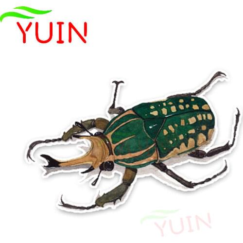 Lovely Stag Beetles Car Sticker Personality Motorcycle Cars Accessories PVC Decoration High Quality Waterproof Decal 12*8cm