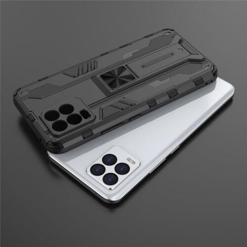 Magnetic Kickstand TPU Bumper Armor Shockproof Case For OPPO Realme 8 Pro 4G Lens Protection Hard PC Back Cover Coque Fundas
