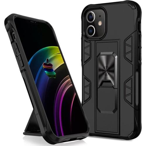 Shockproof Armor Hidden Bracket Phone Case For iPhone 12 Mini 11 Pro XS MAX XR 7 8 6Plus SE 2020 Magnetic Kickstand Bumper Cover