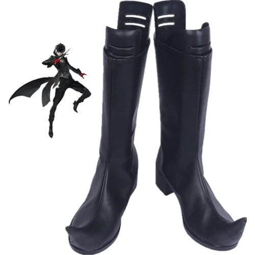 Anime Persona 5 Kurusu Akira Joker Cosplay Boots Shoes