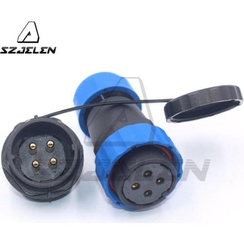 SD28TP-ZM , 28mm 4pin Panel mount Waterproof Cable Connector Plug Socket IP67,Outdoor wire connector male female 4pin