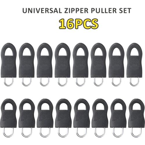 16PCS Detachable Zipper Puller Zipper Replacement Zipper Tags Zip Fixer For Home Sweing Supplies