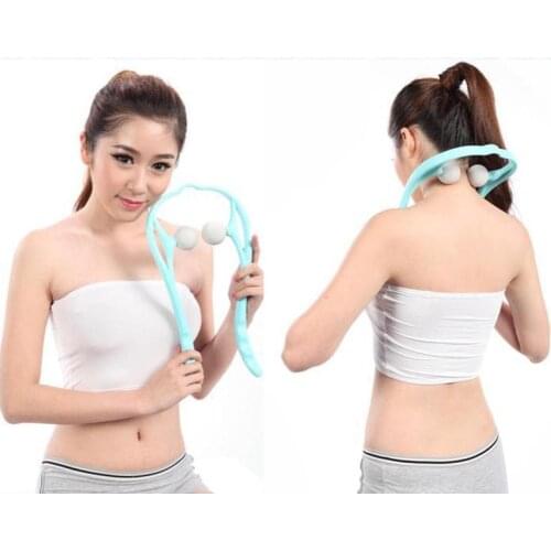Cervical Neck Massage Neck Tool Pressure Relieve Hand Roller Massage Neck Shoulder Leg Slimmer Dual Trigger Point Self Massager