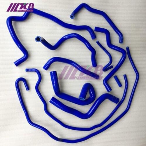 Silicone Radiator & Heater Hose Kit For Ford Focus Duratec MZR 1.8L 2.0L DOHC (12Pcs)Red/Blue/Black