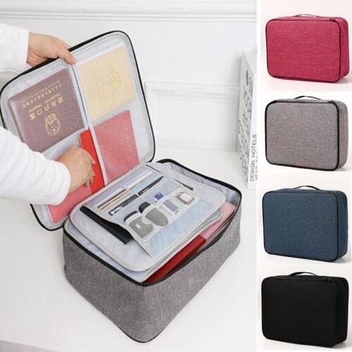 Waterproof Business Briefcase Bag Oxford Men Document iPad Electronic Storage Document Organizer Pouch Handheld Tote Supplies