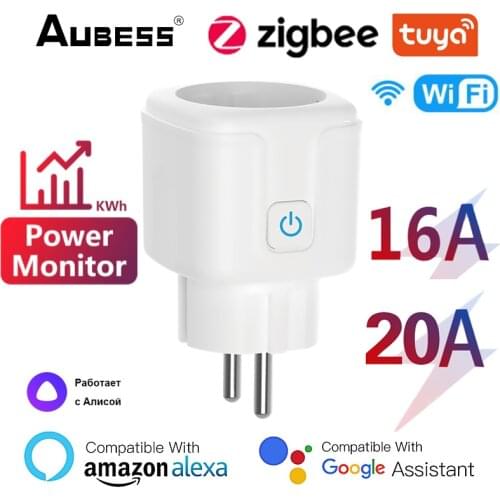 Smart Plug WiFi Socket EU 16A Power Monitor Timing Function Tuya SmartLife APP Control Works With Alexa Google Assistant