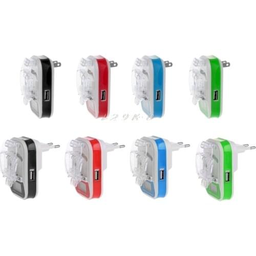 OOTDTY USB Universal Battery Charger LCD Indicator Screen EU/US Plug For Cell Phones