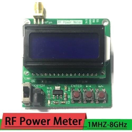 1M-8000MHz RF Power Meter Digital display Radio Frequency Attenuation Value AT Attenuation dB AMP 8GHZ FOR HAM radio Amplifier