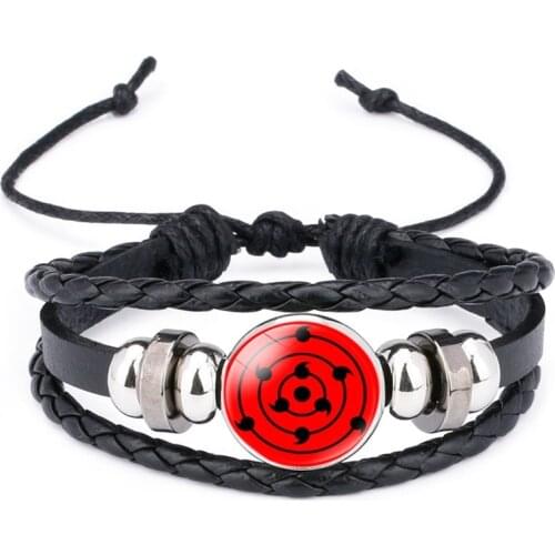 Naruto Anime Writing Round Eye Fashion Retro Bracelet Christmas Children Happy Birthday Party Gifts Kids Toys Gender Reveal