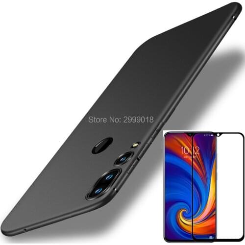 6.3" For Lenovo Z5s L7807 Case For Lenovo Z5s Cover + Screen Protector Tempered Glass Protective Film For Lenovo Z5s