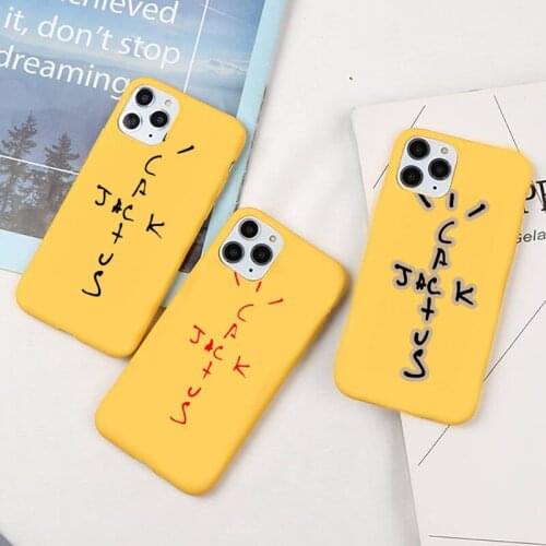 Jackboys Travis Scott design pattern Phone Case Candy Color for iPhone 6 7 8 11 12 s mini pro X XS XR MAX Plus