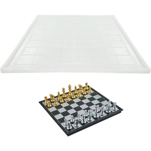 Chessboard Epoxy Mold Silicone Molds Resin Casting Mould for Checkerboard