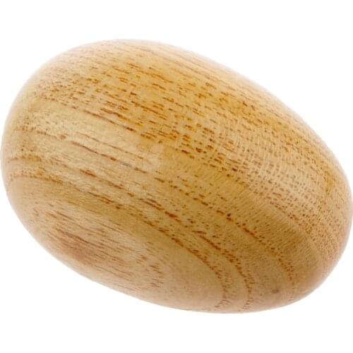 Exquisite Wood Egg Shape Sand Shaker Rattle Toy Maraca Hand Percussion