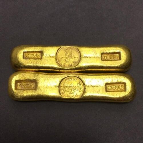 Exquisite Antique Copper Gold Ingot (High hat flying dragon) 3 styles Decoration