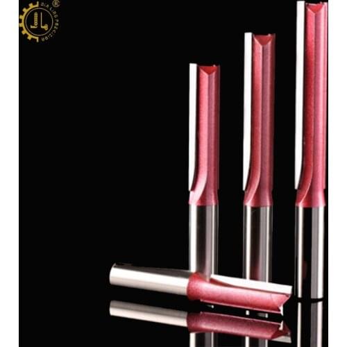 JIALING 1 pc 12mm shank router bit straight Router bits for wood Cutting and Engraving rubber cutting router bit