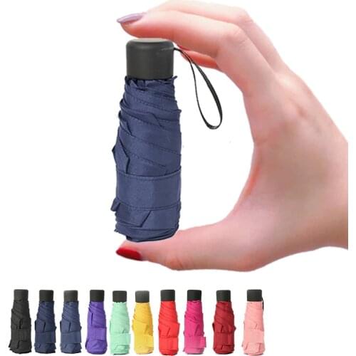Mini Pocket Fashion Travel Women Gift Men Small Pocket Parasol Girls Anti-UV Waterproof Durable Portable Folding Umbrella