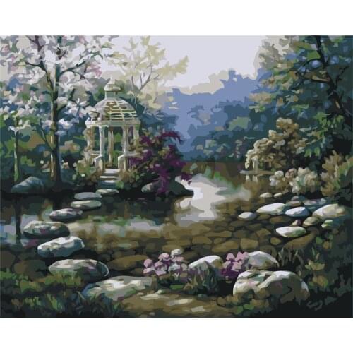 Pilgrimage Love Oil Painting By Number Set On Canvas 40x50cm No Frame Set Acrylic Paint For Adults Picture Draw Color By Numbers