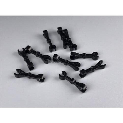 60pcs/lot MOC Bricks Black Arm Mechanical, Straight with Clips at 90 degree fit with 59230 Figure Building Blocks Toys kids gift