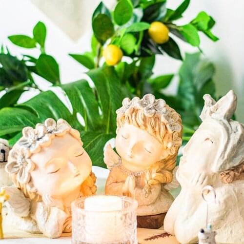 Creative resin gray bowknot rabbit miniature figurine ornaments cute modern art model home decoration accessories figurines gift