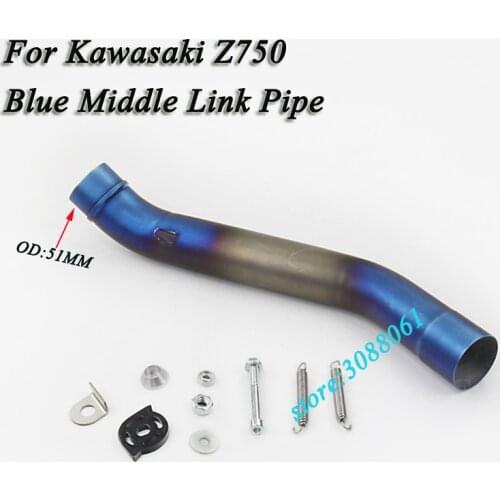 Modified Slip On For Kawasaki Z750 Motorcycle Exhaust Escape Full System 51mm Muffler Middle Connect Link Pipe Without Exhaust