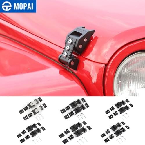 MOPAI Car Lock Hood Latch Catch for Jeep Wrangler JK Car Engine Lock Cover for Jeep Wrangler 2007-2017 Car Accessories