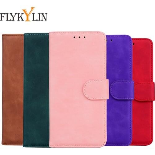 FLYKYLIN Solid Color Case On For Sony Xperia L4 L3 10 Plus 5 Coque Soft Silicone Luxury Flip Wallet Leather With Card Slot Shell