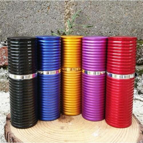 Wholesale 50ml Travel Portable Personalised Glass Spray Empty Round Aluminum Cube Perfume Bottle