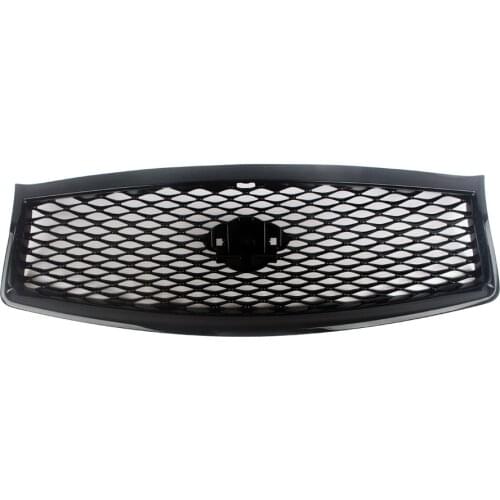 Front Racing Grill Center Bumper Grille For Nissan Infiniti Q50 Q50L 2016-2017 Matt Black/Carbon Fiber