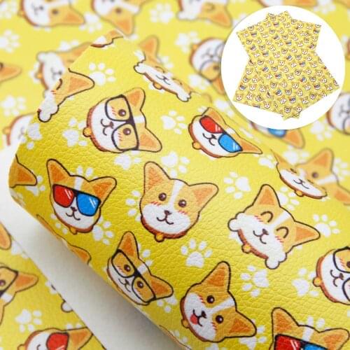 David accessories 20*33cm Fruit Cow Synthetic Leather Patchwork For Hair Bow Handbags Handmade Materials DIY,1Yc10505