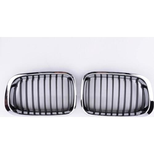 Wotefusi Chrome Grille Grill Assembly For BMW E46 3-Series 1998 1999 2000 2001 4 Door Coupe [ QPL26]