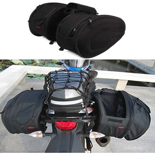Helmet Travel Bag Suitcase Saddlebags Waterproof Large Capacity 36L- 58L with Raincoat for Yamaha Universal Motorcycles