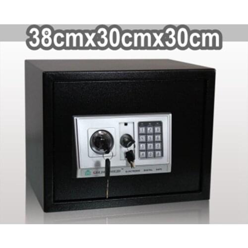 Three-color all steel double layer household ANTITHEFT wall fixed electronic locks strongarmer safe deposit box a4 38x30x30cm