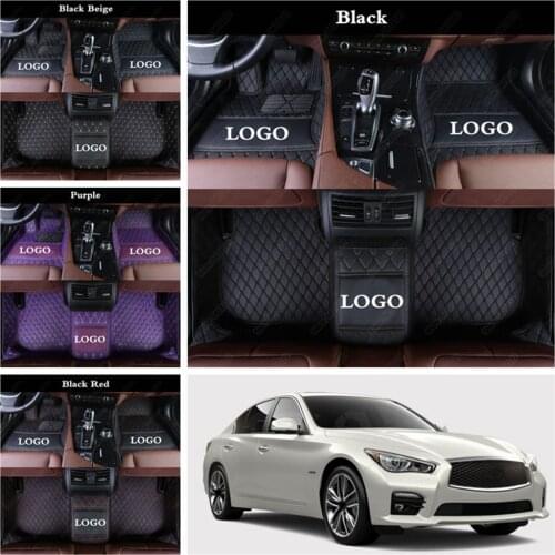 Waterproof Car Floor Foot Mats for INFINITI Q50 Q50L Q60 Q70L M35 G37 G25 JX FX35 EX35 JX35 Leather Auto Floor Mats Carpet Cover