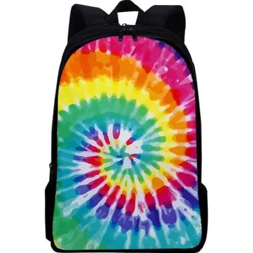 2020 New Boys Girls Backpack 3D Tie dye Teenager Cosplay Waterproof Oxford Travel Bags School Bags Print Laptop Bags