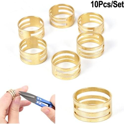 10Pcs/Set DIY Raw Brass Jump Ring Opening Closing Finger Tools For Jewellery Making Accessories